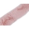 Našívací oděvní / dekorační kožešina plochá, řezaná šíře 5 cm (Varianta 2 pudrová tmavá, Balení 1 ks)