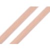 Bavlněná šňůra plochá / dutinka šíře 12 mm (Varianta REZ00 režná světlá, Balení 1 m)