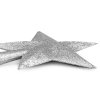 Vánoční hvězda na stromeček s glitry (Varianta 1 stříbrná, Balení 1 ks)