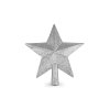 Vánoční hvězda na stromeček s glitry (Varianta 1 stříbrná, Balení 1 ks)