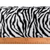 Imitace zvířecí kůže / kožešina zebra (Varianta bílá černá, Balení 1 m)