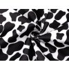 Imitace zvířecí kůže / kožešina hovězí (Varianta 2 černá bílá, Balení 1 m)