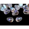 Skleněné korálky broušené kapky 7x10 mm (Varianta 1 crystal, Balení 20 g)