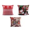 Vánoční gobelínový povlak na polštář 46x46 cm (Varianta 5 červená, Balení 1 ks)