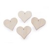 Dřevěný květ, srdce k zavěšení / domalování (Varianta 2 přírodní sv. srdce, Balení 10 ks)