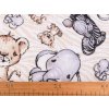 Bavlněná plenkovina / mušelín safari zvířátka (Varianta 2 (223T) šedá světlá, Balení 1 m)