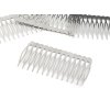Hřeben kovový do vlasů 40x75 mm (Varianta platina, Balení 4 ks)
