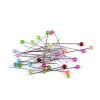 Ozdobné špendlíky s transparentní hlavičkou délka 40 mm (Varianta mix, Balení 1 krab.)