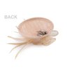 Fascinátor / klobouček květ s peřím (Varianta 1 béžová světlá, Balení 1 ks)