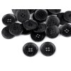 Knoflík imitace dřeva velikost 32", 40", 44" (Varianta 2 (32") černá, Balení 50 ks)