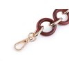 Ucho / řetěz na kabelku s karabinami délka 50 cm (Varianta červenohnědá zlatá, Balení 2 ks)