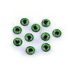 Skleněné oči k nalepení Ø10 a 12 mm (Varianta 1 (10 mm) zelená sv., Balení 10 ks)