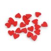 Dřevěné srdce k nalepení / dozdobení (Varianta 1 bílá, Balení 20 ks)