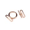 Kovové zapínání americké, průvlek 30 mm (Varianta 1 růžové zlato, Balení 1 pár)