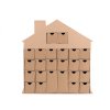 Adventní kalendář papírový domeček k dozdobení (Varianta hnědá přírodní, Balení 1 ks)