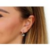 Náušnice z nerezové oceli s broušeným kamínkem (Varianta 1 crystal srdce, Balení 1 pár)