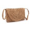 Háčkovaná kabelka z rafie - lýka crossbody 16x21 cm (Varianta 1 přírodní sv., Balení 1 ks)