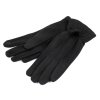 Dámské rukavice s kožešinovou bambulkou, dotykové (Varianta černá, Balení 1 pár)