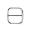 Spona / průvlek s kamínky, průvlek 40 mm (Varianta nikl, Balení 2 ks)
