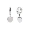 Náušnice z nerezové oceli srdce, čtyřlístek, hory (Varianta 1 stříbrná srdce, Balení 1 pár)