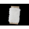 Oděvní / dekorační kožešinový proužek plochý, řezaný šíře 2 cm (Varianta 1 Off White, Balení 1 ks)