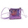 Dívčí kabelka / pouzdro na krk s flitry 11x10 cm (Varianta 1 růžová nejsv. bílá, Balení 1 ks)