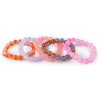 Náramek pružný ze skleněných korálků (Varianta 1 růžová střední, Balení 1 ks)