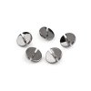 Kovový knoflík s broušenými kamínky velikost 28"; 38" (Varianta 1 (28") nikl černý, Balení 5 ks)