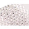 Pružná vsadka / síťovina / prýmek s broušenými kamínky šíře 75 mm (Varianta 1 bílá crystal, Balení 1 m)