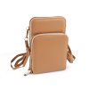Peněženka s kapsou na mobil přes rameno crossbody 11,5x18 cm (Varianta 1 zlatá sv., Balení 1 ks)