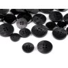 Knoflík s prošitím velikost 24", 28", 36", 40" (Varianta 1 (24") černá, Balení 20 ks)