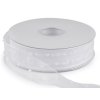 Organzová stuha s nopky šíře 40 mm (Varianta bílá, Balení 90 m)