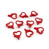 Kovová lakovaná karabina srdce průvlek 15 mm (Varianta 1 červená, Balení 10 ks)