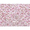 Bavlněná látka drobné květinky (Varianta 1 růžová světlá, Balení 1 m)