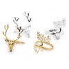 Kovový kroužek na ubrousek vánoční jelen (Varianta 1 stříbrná, Balení 1 ks)