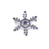 Brož s broušenými kamínky vločka (Varianta 1 růžová perla, Balení 1 ks)