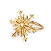 Kovový kroužek na ubrousek vánoční vločka (Varianta 2 zlatá, Balení 1 ks)