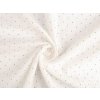 Mušelín / dvojitá gázovina puntíky (Varianta Off White, Balení 1 m)