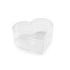 Plastová krabička / box s víkem srdce 9,5x11x4,5 cm (Varianta transparent, Balení 1 ks)