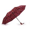 Dámský skládací vystřelovací deštník psi (Varianta 1 bordó sv., Balení 1 ks)