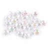 Plastové korálky zvoneček / sukýnka perleť AB 6x17 mm (Varianta bílá perleť AB, Balení 20 ks)