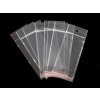 PP sáček s lepicí klopou a závěsem 6x10,5 cm (Varianta transparent, Balení 100 ks)
