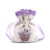 Dárkový pytlík s potiskem levandule 9x12 cm (Varianta 5 režná světlá, Balení 3 ks)