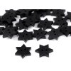 Výprodej - Dřevěný dekorační knoflík hvězda - černá, 10ks