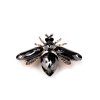 Brož s broušenými kamínky včela (Varianta 1 pudrová, Balení 1 ks)