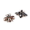 Brož s broušenými kamínky včela (Varianta 1 pudrová, Balení 1 ks)
