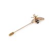 Ozdobný špendlík / brož s broušenými kamínky včela (Varianta crystal, Balení 1 ks)