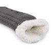 Dámské / dívčí ponožky zimní s kožíškem a protiskluzem Emi Ross (Varianta 25 (vel. 35-38) šedá nejsvětlejší melír, Balení 1 pár)