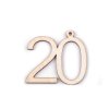 Výprodej - Dřevěná narozeninová čísla se závěsem 20