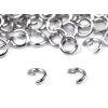 Kroužek spojovací otevřený Ø5 mm z nerezové oceli (Varianta platina, Balení 5 g)